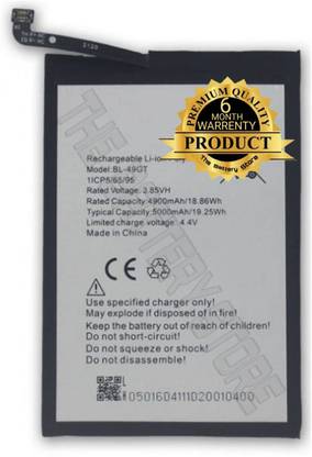 ZQTCIPRINO Mobile Battery For  Tecno Original BL-49GT Battery for Tecno Camon 17/CG6/CG7 4900 with 6 Month Warranty