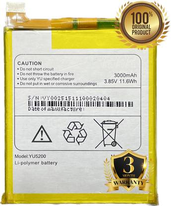 GIFFEN Mobile Battery For  Micromax YU Yureka S ( YU5200 ) - Original Battery