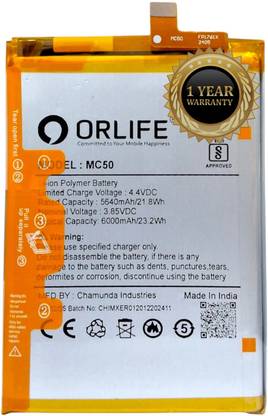 orlife Mobile Battery For  motorola Moto G9 Power XT2091, XT2091-3, G60, G40 Fusion, G9 Power, MC50 ,1 Year Warranty