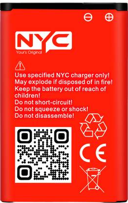 NYC Simplify Your Life Mobile Battery For  BL-5c 1000 mAH itel, Nokia,Lava iTel, Lava, Nokia and All Mobile Phone using 5c Battery
