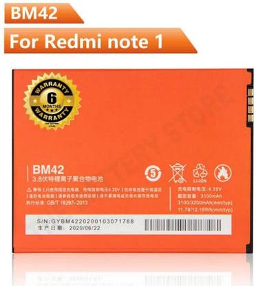 THE BATTERY STORE Mobile Battery For  Redmi Original BM42 Battery for Redmi Note 3G/4G Note with 6 Month Warranty