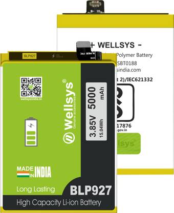 WELLSYS Mobile Battery For  OnePlus Nord CE 2 Lite 5G CPH2381 (BLP927 5000mAh)