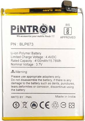 Pintron Mobile Battery For  Oppo A12, A7, A5, A11k, A5S, A3S, Realme C1, Realme 2 Oppo A12, A7,A5, A11k, A5S, A3S, Realme C1, Realme 2 / BLP673 180 days