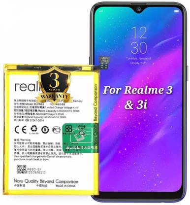 LIFON Mobile Battery For  Realme 3 & Realme 3i 4230mAh BLP693 with 3 Months Warranty