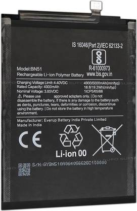 SUFO Mobile Battery For  Redmi 8 / 8A - 5000MAh