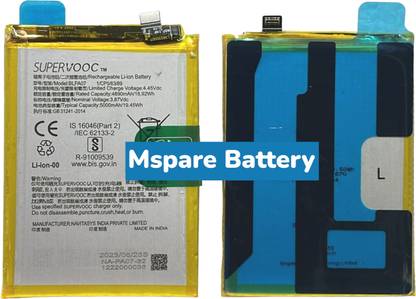 Mspare Mobile Battery For  Oppo A78 4G | Model BLP-A07 {5000mAH}