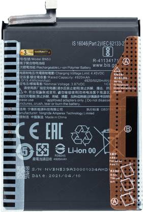 Zewon Mobile Battery For  Xiaomi Ml Redmi Note 9 Pro M2003J6B2G M2003J6A1I Battery 6 Months Warranty*
