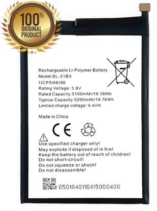 GIFFEN Mobile Battery For  Infinix Note 8 X692 / Note 8i X683 / Hot 10 X682 / X682B / X682C ( BL-51BX )