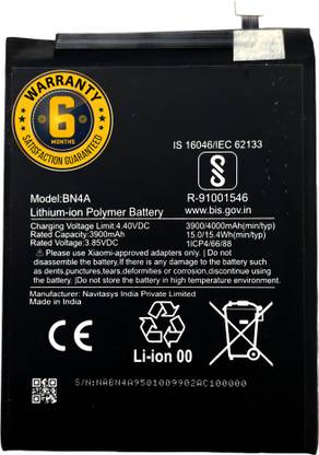 ASOSS GROUP Mobile Battery For  REDMI Mi Note 7 Pro Redmi Note 7S Redmi Note 7 (BN4A)100% Original