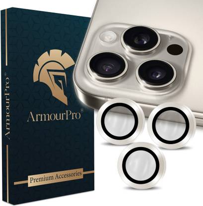 ArmourPro Back Camera Lens Ring Guard Protector for Apple iPhone 16 Pro, iPhone 16 Pro, Gray Camera Ring