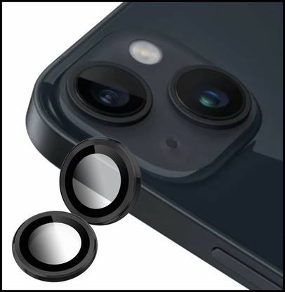 HIRDESH Back Camera Lens Ring Guard Protector for APPLE iPhone 14 Plus ( Black Color)