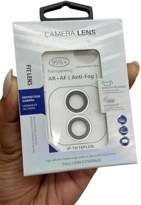 Mobilive Back Camera Lens Ring Guard Protector for AR + AF Ring Lens Protector for iPhone 16 Plus Silver