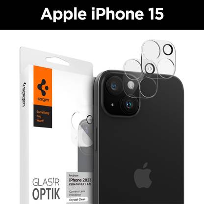 Spigen Back Camera Lens Glass Protector for iPhone 15, iPhone 15 plus