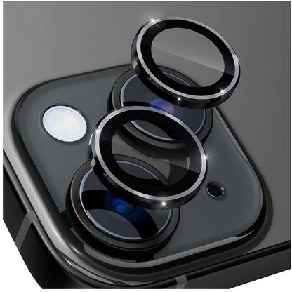 AEkert Camera Lens Protector for iPhone 15 , iPhone 15 Plus (Black)