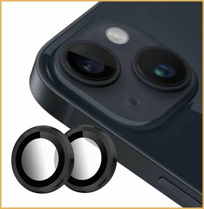 Ychroze Back Camera Lens Ring Guard Protector for APPLE iPhone 14 ( Black Color)