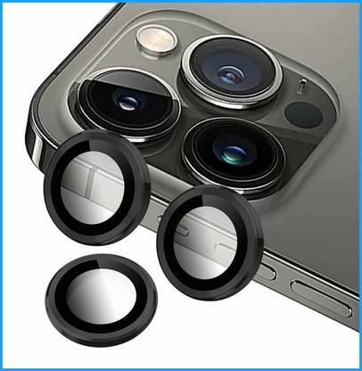 hirdesh Back Camera Lens Ring Guard Protector for APPLE iPhone 13 Pro (Black Color)