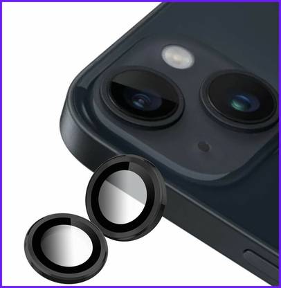 HIRDESH Back Camera Lens Ring Guard Protector for APPLE iPhone 14 Plus ( Black Color)