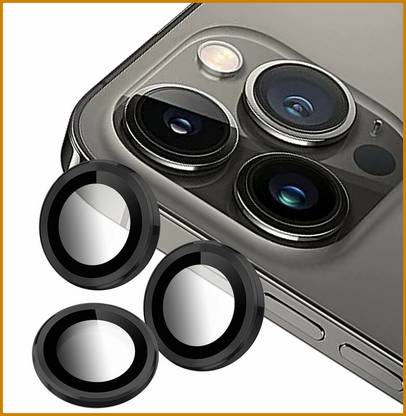 hirdesh Back Camera Lens Ring Guard Protector for APPLE iPhone 13 Pro Max (Black Color)