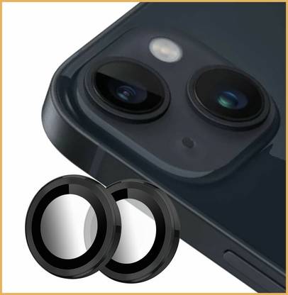 Ychroze Back Camera Lens Ring Guard Protector for APPLE iPhone 14 ( Black Color)
