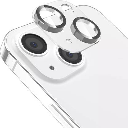 VOSKI Back Camera Lens Glass Protector for iPhone 13 Mini Camera Lens Protector Full Metalic Alloy inbuilt Ring