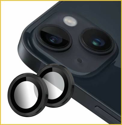 Ychroze Back Camera Lens Ring Guard Protector for APPLE iPhone 14 ( Black Color)