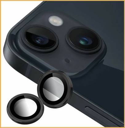 HIRDESH Back Camera Lens Ring Guard Protector for APPLE iPhone 14 Plus ( Black Color)