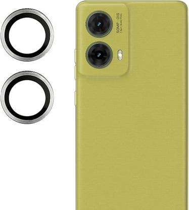 Caseworm Back Camera Lens Ring Guard Protector for Motorola G85-Silver Camera Lens Ring Guard Protector