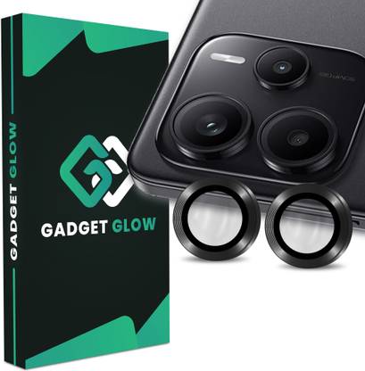 Gadget Glow Back Camera Lens Ring Guard Protector for Redmi Note 14 5G, Redmi Note 14, Mi Note 14 5G, Black Camera Ring