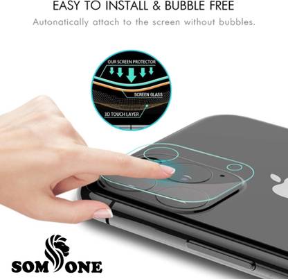 SOMTONE Back Camera Lens Glass Protector for Motorola Moto E14 4G (FREE 1 MOBILE EMBOSSED SKIN) CAMERA LENS PROTECTOR