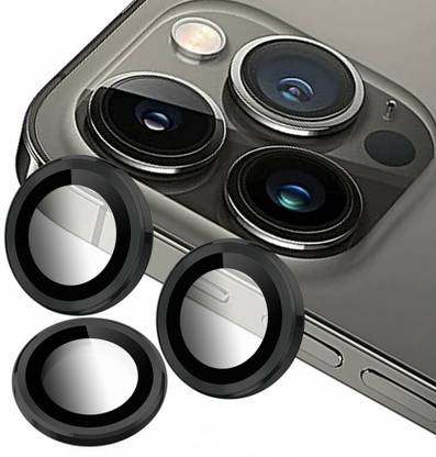 Ychroze Back Camera Lens Ring Guard Protector for APPLE iPhone 13 Pro (Black Color)