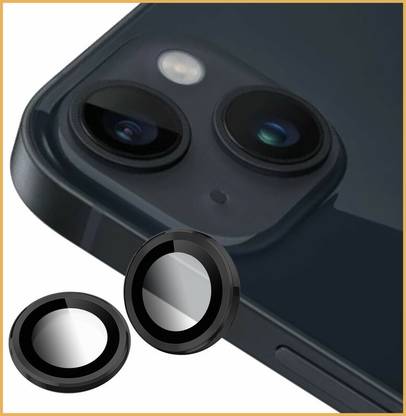 HIRDESH Back Camera Lens Ring Guard Protector for APPLE iPhone 14 ( Black Color)