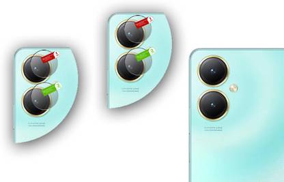 Hideous Back Camera Lens Glass Protector for vivo y36+