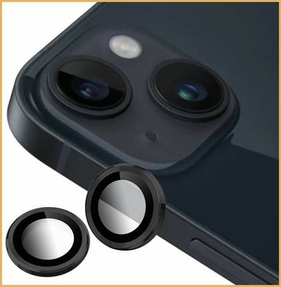 hirdesh Back Camera Lens Ring Guard Protector for APPLE iPhone 14 ( Black Color)