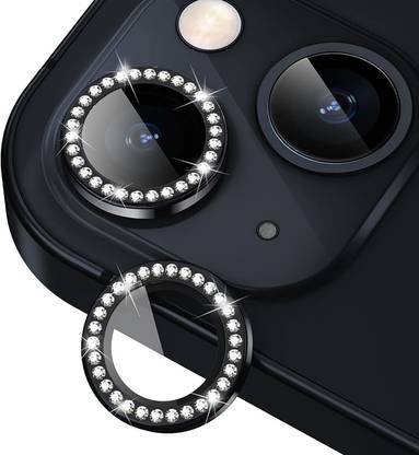 Mobilive Camera Lens Protector for Apple iPhone 14 Plus Diamond Metal Camera Lens Ring Protector