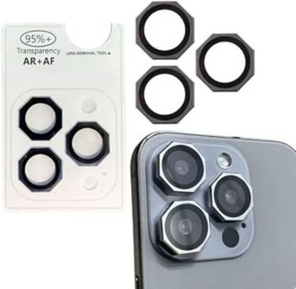 Getpay Back Camera Lens Ring Guard Protector for Hexagonal Camera lens protector Ring for Iphone 15 Pro Max Natural Titanium