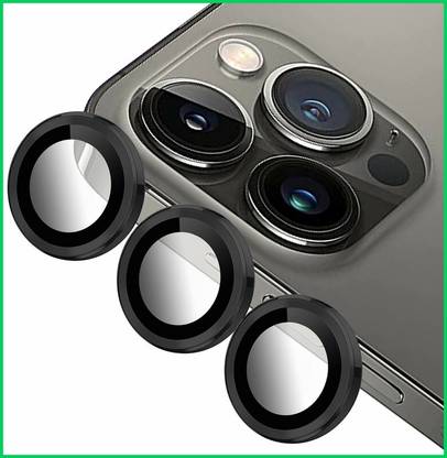HIRDESH Back Camera Lens Ring Guard Protector for APPLE iPhone 13 Pro Max (Black Color)