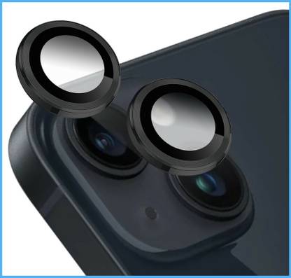 Ychroze Back Camera Lens Ring Guard Protector for APPLE iPhone 14 ( Black Color)