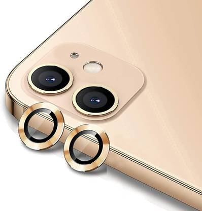 Maxboost Back Camera Lens Ring Guard Protector for iPhone 12 Full Protection Camera Lens Protector (Gold)