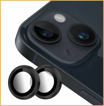 Ychroze Back Camera Lens Ring Guard Protector for APPLE iPhone 14 ( Black Color)