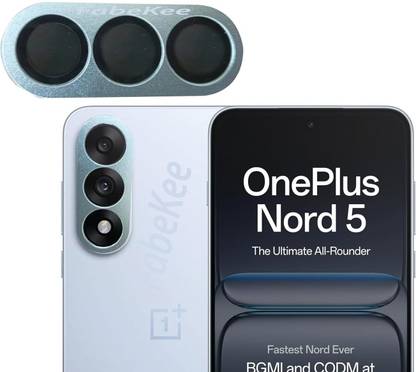 FABEKEE Back Camera Lens Ring Guard Protector for OnePlus Nord 5 Back Camera Lens Ring Guard Protector Frame Glass Blue