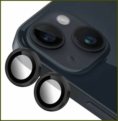 HIRDESH Back Camera Lens Ring Guard Protector for APPLE iPhone 14 Plus ( Black Color)