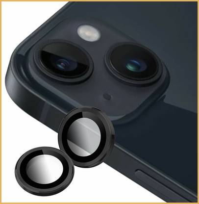 Ychroze Back Camera Lens Ring Guard Protector for APPLE iPhone 14 Plus ( Black Color)