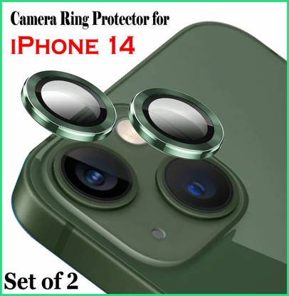 Ychroze Back Camera Lens Ring Guard Protector for APPLE iPhone 14 (Green Color)