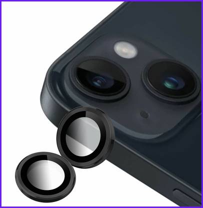 hirdesh Back Camera Lens Ring Guard Protector for APPLE iPhone 14 Plus ( Black Color)