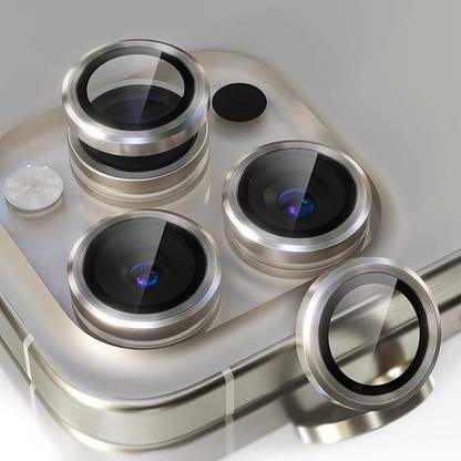AUDICE Camera Lens Protector for IPHONE 16 PRO & IPHONE 16 PRO MAX, CAMERA LENS PROTECTOR, METAL ANTI-SCRATCH CAMERA RINGS FOR, IPHONE 16PRO AND 16 PRO MAX, CAMERA LENS GUARD COMPATIBLE WITH IPHONE16 PRO AND IPHONE 16PRO MAX NATURAL TITANIUM (GREY)