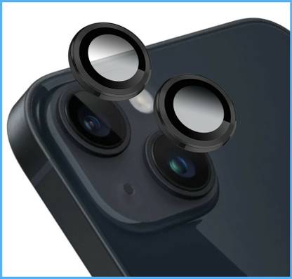 Ychroze Back Camera Lens Ring Guard Protector for APPLE iPhone 14 Plus ( Black Color)