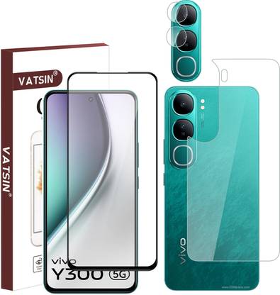 Vatsin Front & Back Camera Lens Glass Protector for ViVO Y300 5G, Front and Back Tempered Glass Combo for ViVO Y300 5G