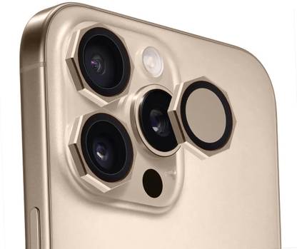 CASESILY Back Camera Lens Ring Guard Protector for Apple iPhone 16 Pro Max Gold