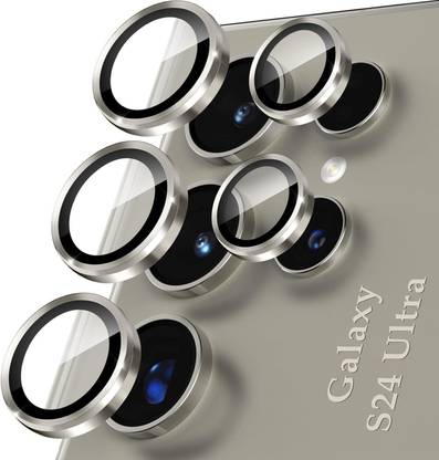 BOGATO™ Back Camera Lens Glass Protector for Samsung Galaxy S24 Ultra (Titanium Gray)
