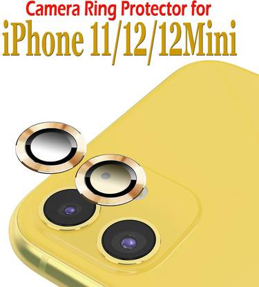 HIRDESH Back Camera Lens Glass Protector for APPLE iPhone 11/12/12 Mini (Gold Color)